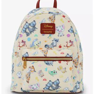 Loungefly Disney Princess Sidekicks Mini Backpack Characters Pattern Bag